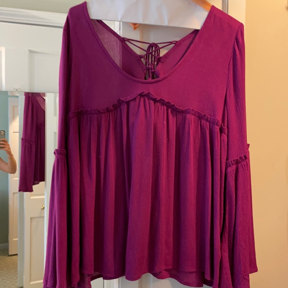 Magenta blouse